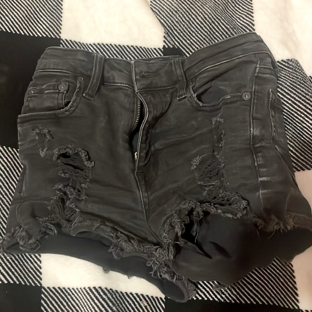 Black Jean Shorts